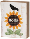 Crow & "Home" Sunflower Box Sign