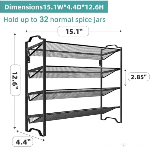 Simple Trending 4-Tier Spice Rack Organizer, Spice Rack