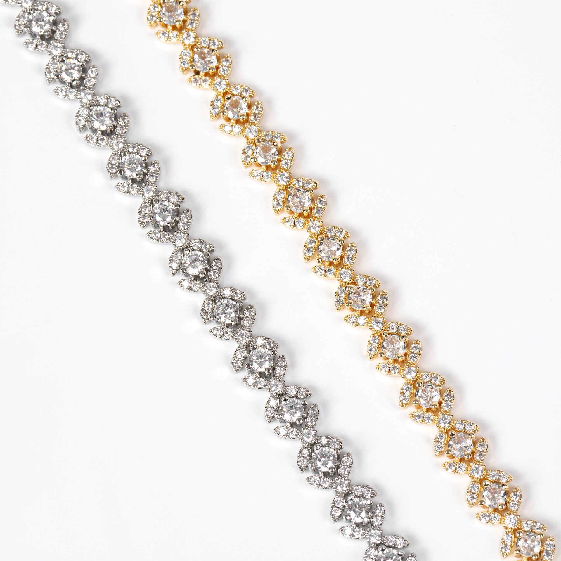 Cross-border New Light Luxury Geometric Colorful Gemstone Bracelet With Full Zircon Stones