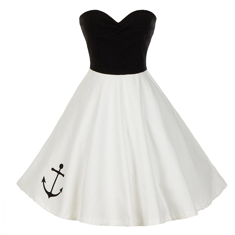Vintage Elegant Strapless A-Line Dress for Women