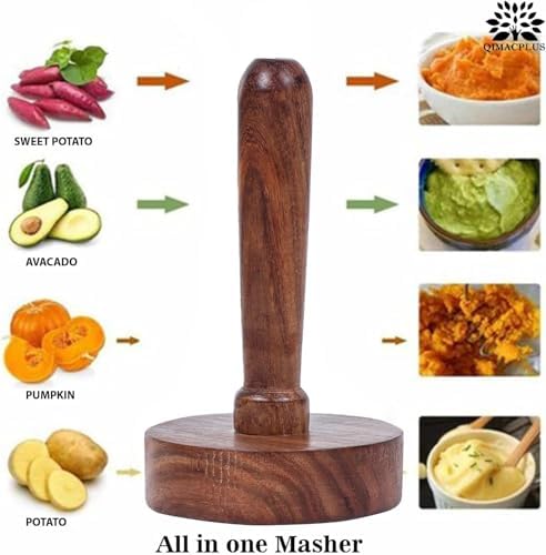 Durable Wooden Potato Masher