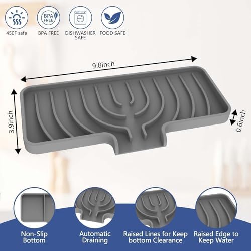 JACZZO Silicone Sponge Holder for Kitchen Sink, Sink Caddy