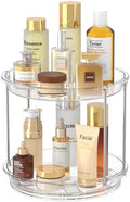 360 Rotating Makeup Organizer, 2 Tier Skincare & Perfume Holder