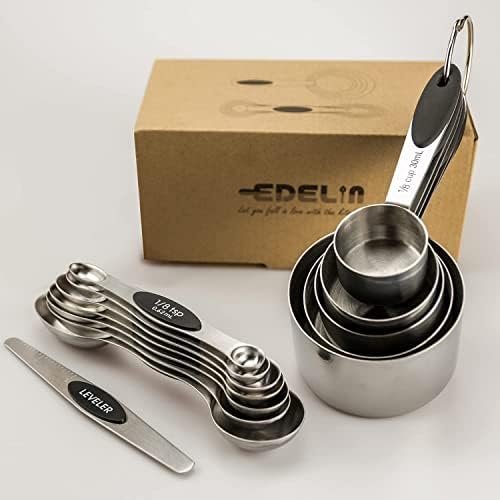 EDELIN Measuring Cups and Magnetic Measuring Spoons Set