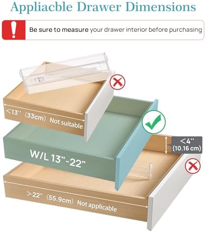Vtopmart 4" High Drawer Dividers