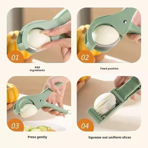 Herb Scissors, 5 Stainless Steel Blades Kitchen Salad Chopper, Dishwasher Safe