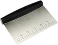 Amazon Basics Multi-Purpose Bench Scraper, Stainless Steel Dough Cutter