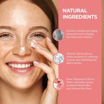 Purifect Vitamin A Retinol Moisturizer – Anti-Aging Hydrating Facial Cream with Collagen & Antioxidants – Lightweight, Non-Greasy, Made in USA, 1.7 fl oz