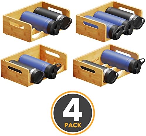 SpaceAid Bamboo Water Bottle Organizer