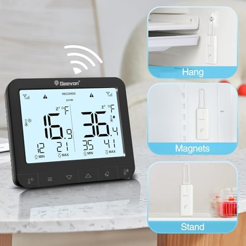 Geevon Digital Wireless Refrigerator Thermometer