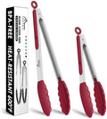 HOTEC Premium Stainless Steel Locking Kitchen Tongs