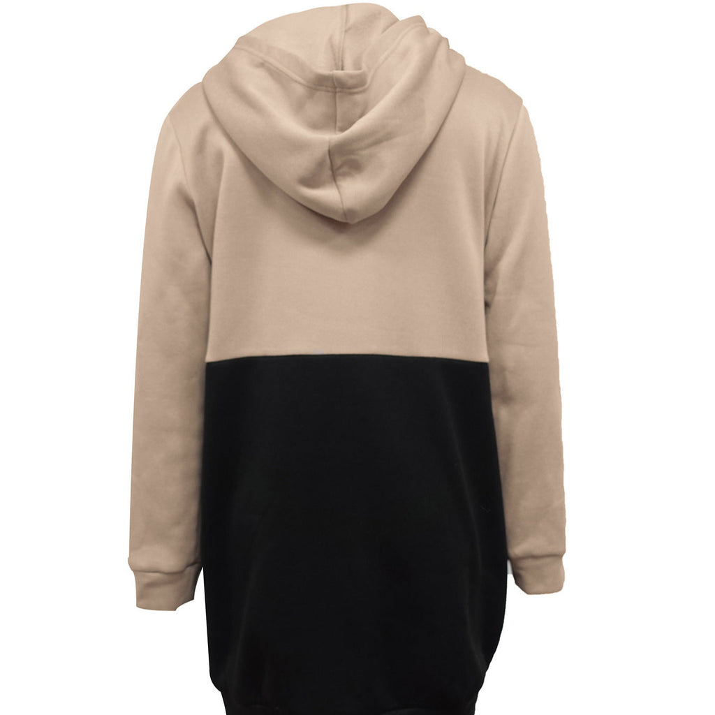 Women’s Deer Print Plaid Hoodie Sweatshirt Dress Holiday Casual - Image 2