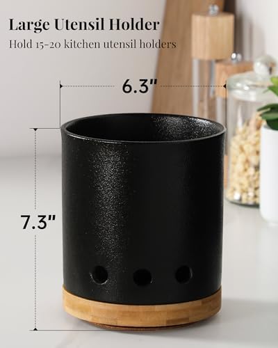 LoeJan 360° Rotating Ceramic Utensil Holder