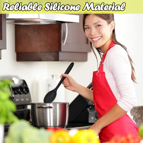 4Pcs Silicone Basting Serving Spoon Silicone Nonstick Mixing Spoon Silicone