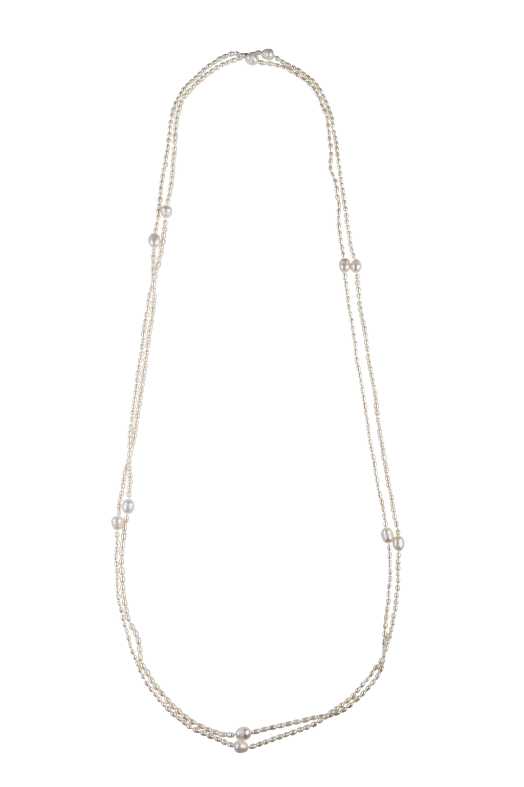 90 Inch Long Freshwater Cultured Pearl Rope Necklace - Image 2