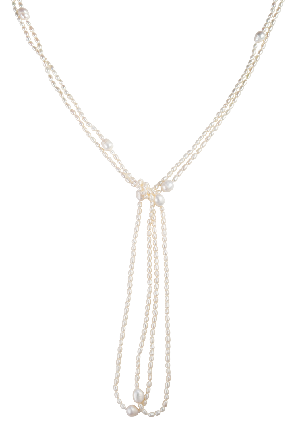 90 Inch Long Freshwater Cultured Pearl Rope Necklace - Image 3