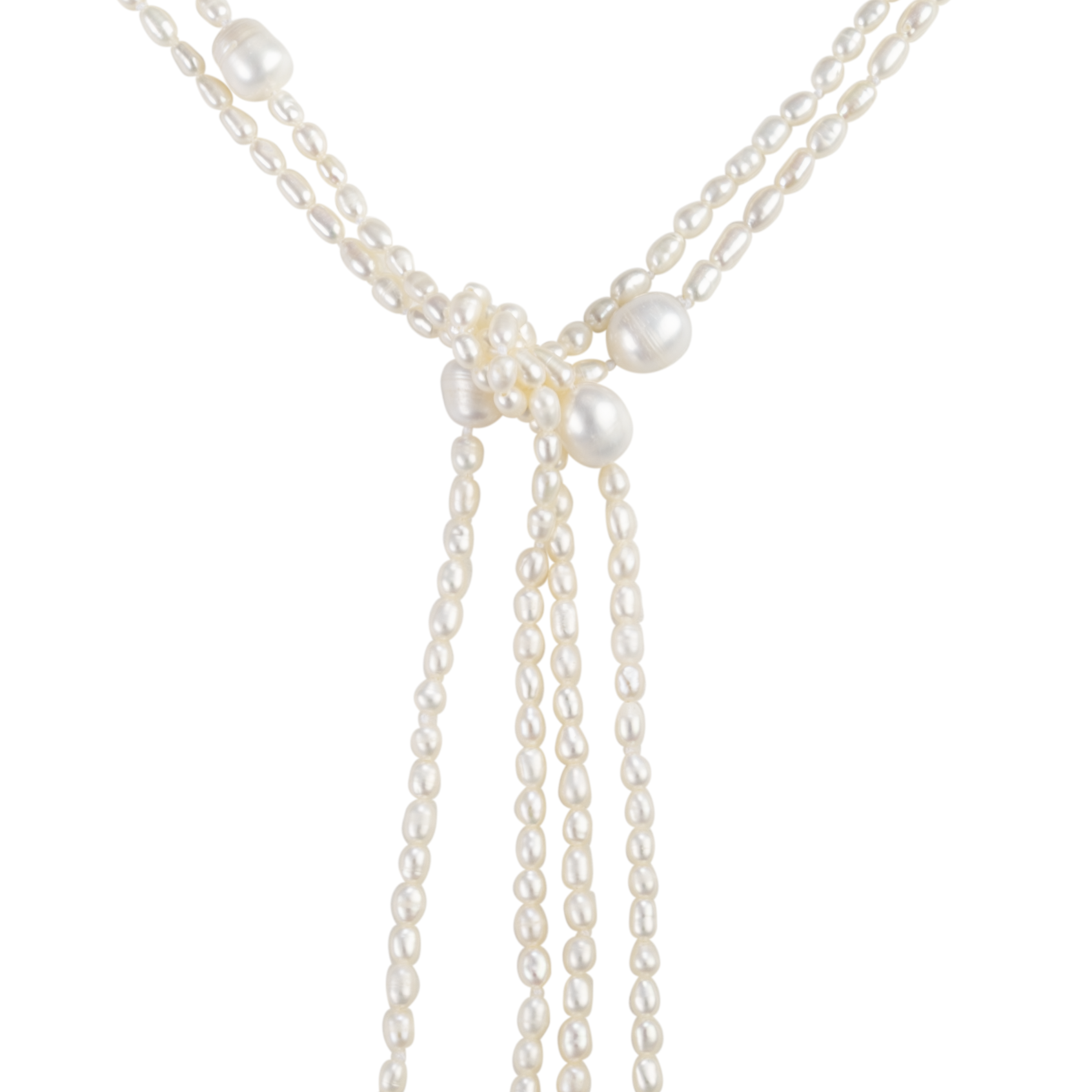 90 Inch Long Freshwater Cultured Pearl Rope Necklace - Image 4