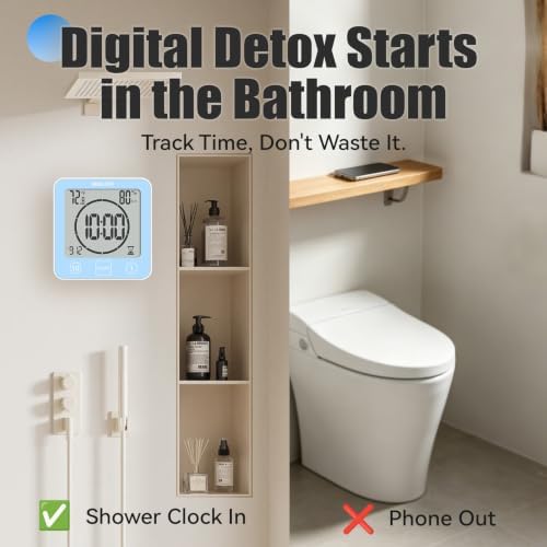 Baldr Shower Clock Waterproof Bathroom Clock