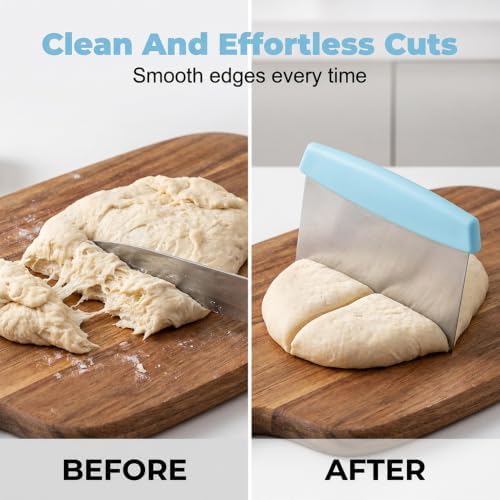 Multi-Purpose Bench Scraper – Dough Cutter & Chopper