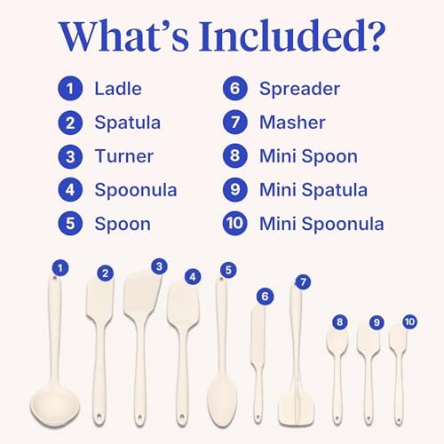 GIR: 10-Piece Silicone Essentials Kitchen Utensils Set – Cream