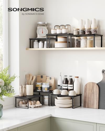 SONGMICS Cabinet Organizer Shelf, Kitchen Storage