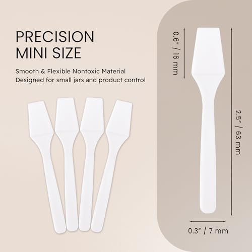PANA 200pcs Cosmetic Make Up Disposable Plastic 2.5" Spatulas Skin Care Facial