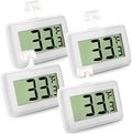 4 Pack Digital Refrigerator Thermometer, Waterproof Freezer Room Thermometer