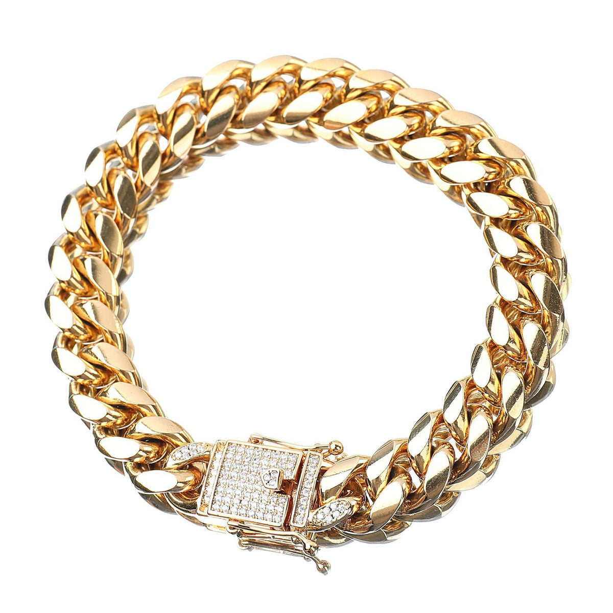 12mm Stainless Steel Titanium Mens Bracelet