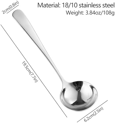 7.8 inch Gravy Ladle, Small 18/10 Stainless Steel Ladle