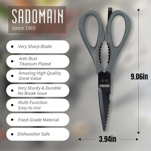 Kitchen Scissors All Purpose, Extra Sharp Kitchen Shears