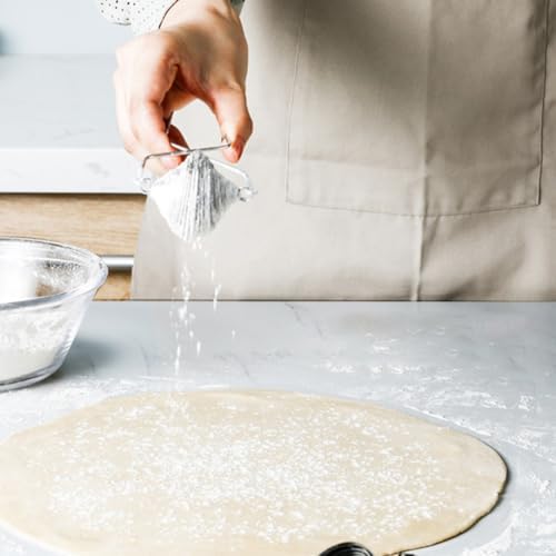 Cabilock Stainless Steel Flour Sieve Handheld Mesh Flour Sifter