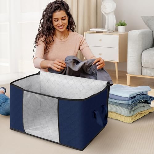 Fab totes 6 Pack Storage Bags for Clothes Blanket Storage Bins