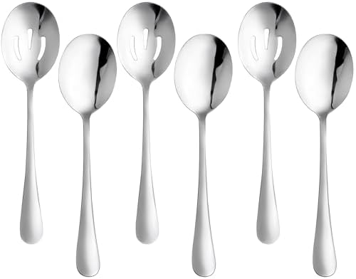 24 PCS Serving Spoons Set, 8.7 Inch Serving Spoon, Slotted Spoons