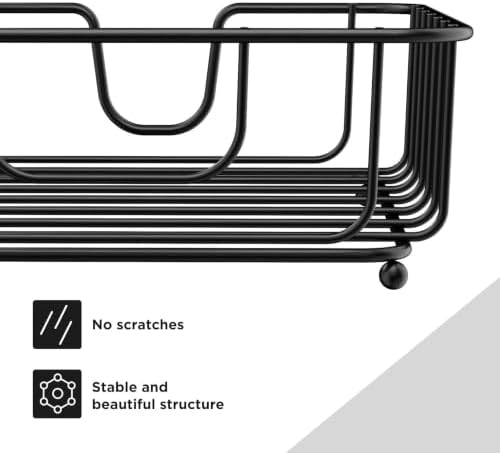 Napkin Holder for Table, Napkin Holders for Paper Napkins, Flat Metal Black