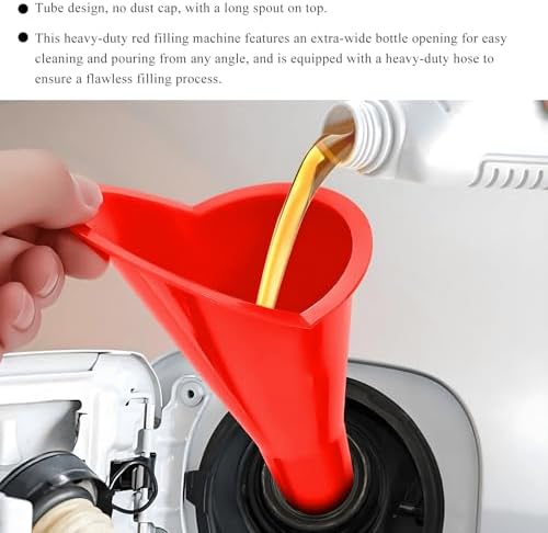 Oil Funnel, Flexible Multi-Function Automotive Oil Funnel, Spill-Proof Plastic