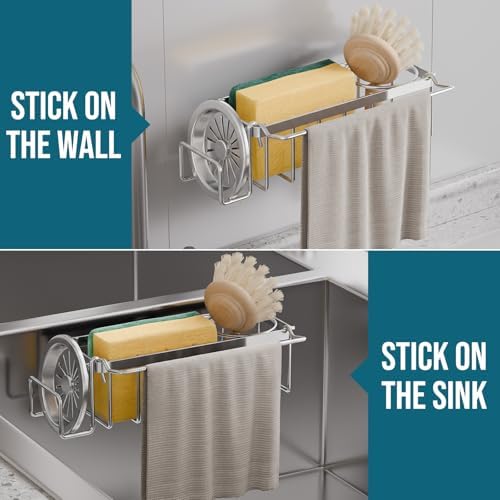TAILI 4-in-1 Sponge Holder for Kitchen Sink