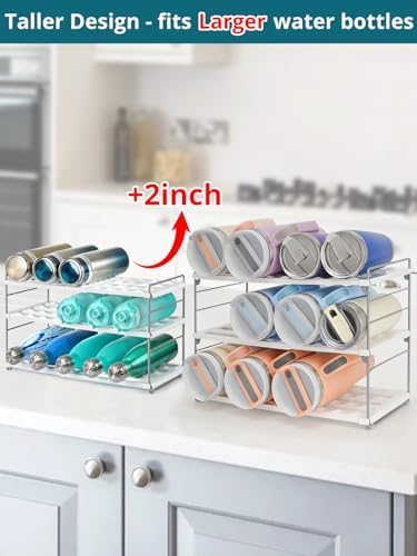 Upgraded Large Expandable Water Bottle Organizer Designed