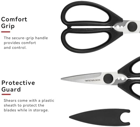 Kitchen Scissors for Food, HUNTER.DUAL Heavy Duty Come Apart Poultry Shears for