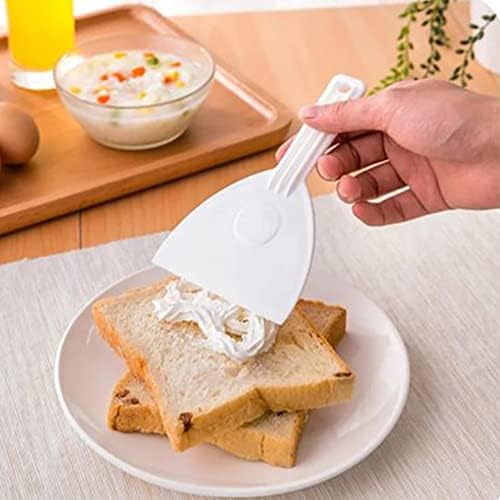 2 Pcs Plastic Handle Scrapers Cake Cream Spatula Dough Pastry Pizza Cutter