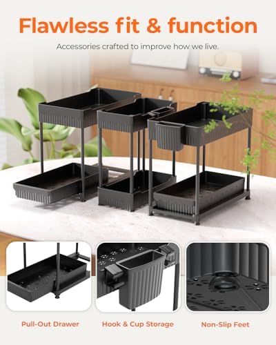 Sevenblue 3-Pack 2-Tier Under Sink Organizers