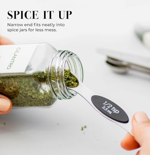 Styled Settings Stainless Steel Magnetic Measuring Spoons Set