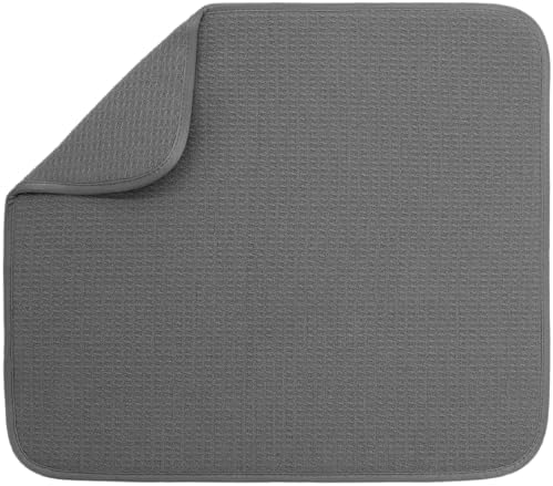 S&T INC. Dish Drying Mat, Charcoal Grey