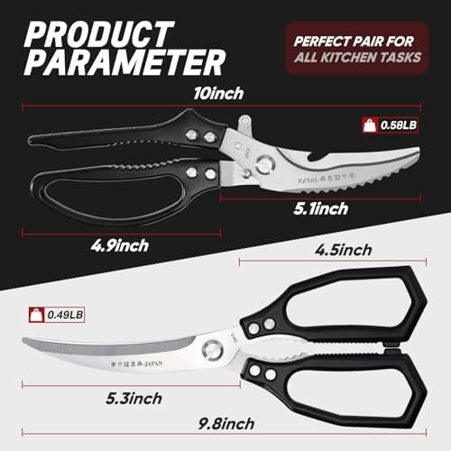TIVOLI Black Japanese Kitchen Shears Set
