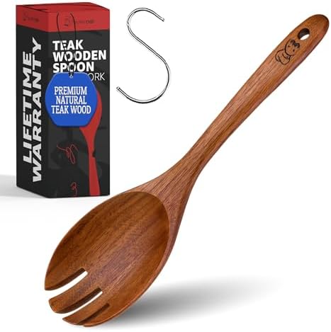 PriorityChef Premium Wooden Salad Servers