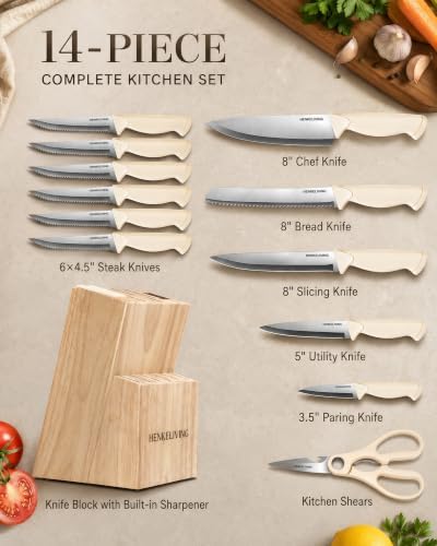14-Piece Kitchen Knife Set