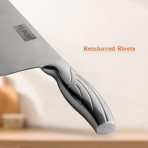 Vegetable Cleaver Knife 6.8 Inch, Ultra Sharp Chinese Chef's Knives, Full-tang