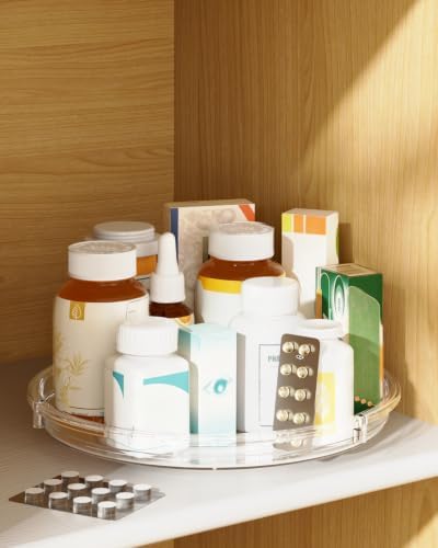 LAMU 4 Pack Lazy Susan Organizer 9 inch Lazy Susan Turntable