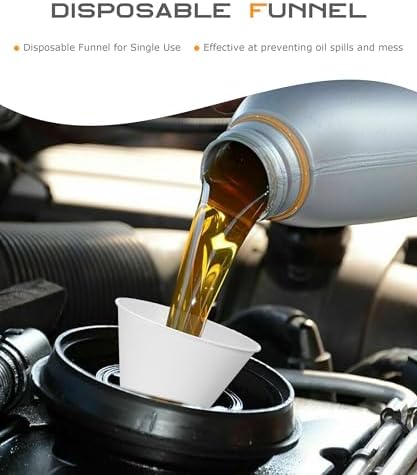 SCUARI 50PCS 6 oz Funnel, Car Accessories Paper Funnels