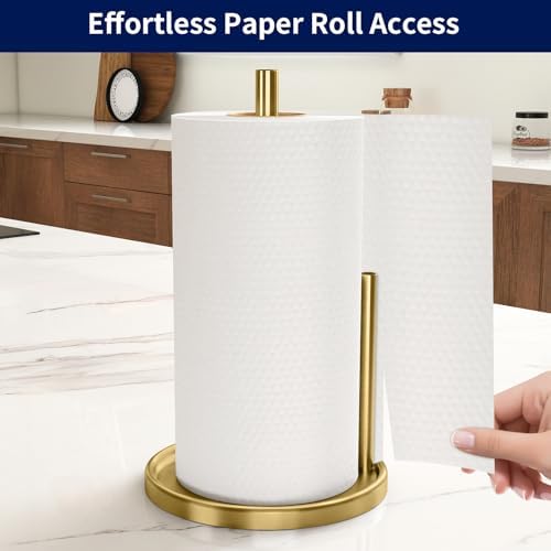 Jesginboo Paper Towel Holder Countertop, Paper Roll Holder