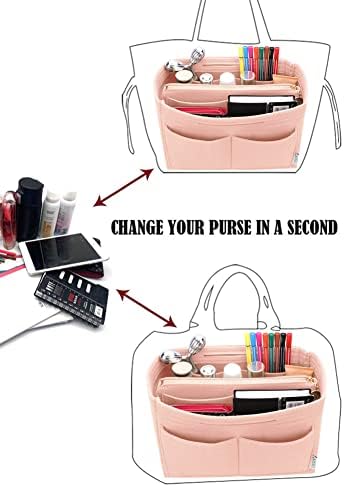 LEXSION Felt Purse Organizer Insert, Tote Bag Shaper Dividers